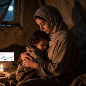 آرام کردن کودک پس از حملات دشمن در زمان جنگ
